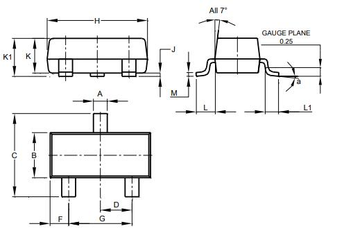 MMBT2907A Package Dimensions