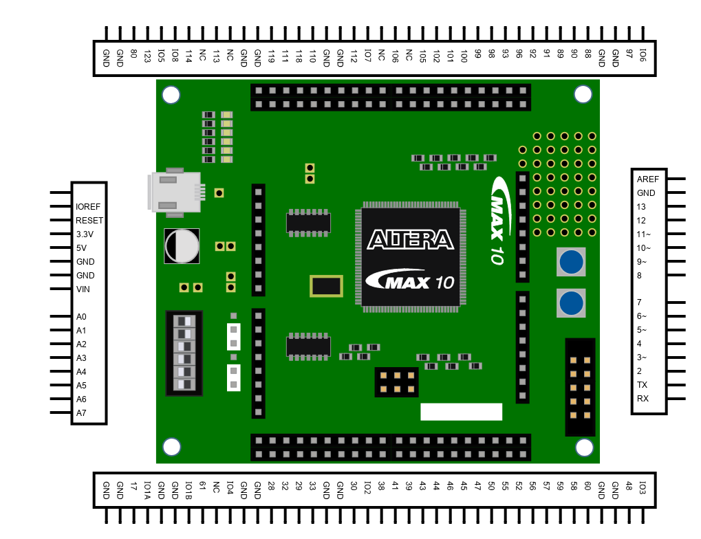 10M16DAU324I6G Pinout