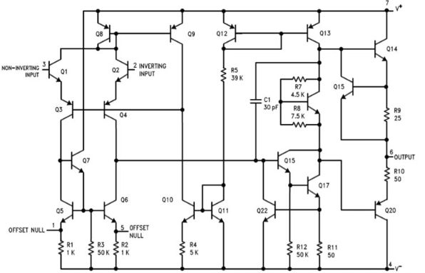 LM741 Internal Circuit